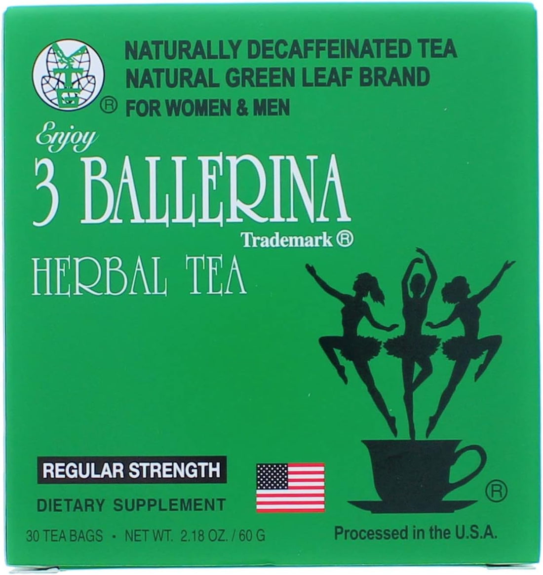 3 Pack of 3 Ballerina Tea for Men and Women (3 Boxes of 30 Tea Bags)