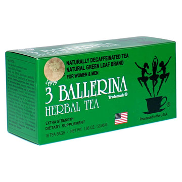3 Ballerina Herbal Tea Drink Extra Strength Herbal, 18 Count (Pack of 2)