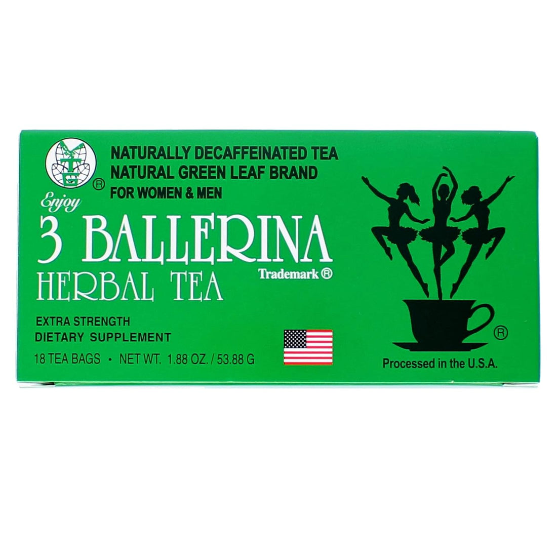 3 Ballerina Herbal Tea Extra Strength - 6 Pack (108 Tea Bags)